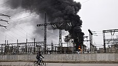 Ruský útok na charkovskou elektrárnu. (22. b�ezna 2024)