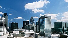 City of London, finan�ní centrum Londýna. Ilustra�ní foto.
