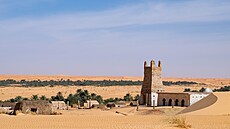 Lidé v oázách se �iví sb�rem datlí, ale strom� ubývá. Fotky vznikly v letech...