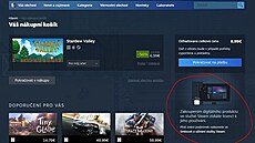 Nové upozorn�ní p�i nákupu na Steamu