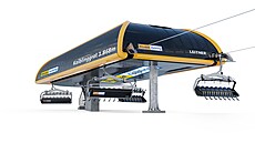 Nová osmimístná lanovka na horu Hauser Kaibling