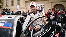 Legendární rallye závodník Sébastien Ogier v Praze.