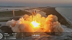 Start Starship k pátému letu