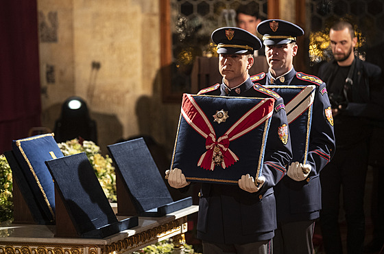 Projev ke státnímu svátku 28. �íjna p�edná�í ve Vladislavském sále Pra�ského...