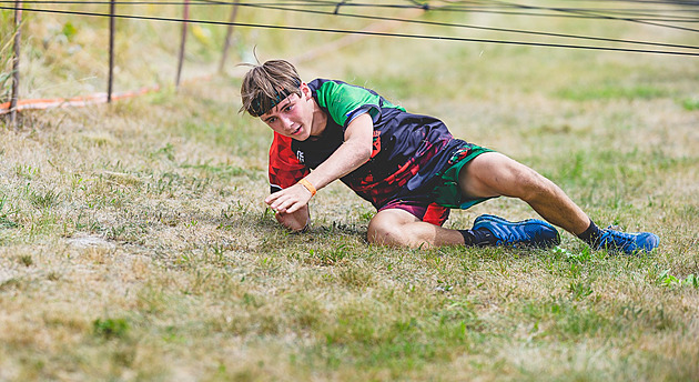 Jan Hoák z Rychnova nad Knnou pi závod Spartan.