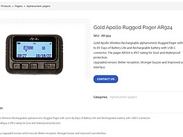 Takto vypadala produktová nabídka pageru na webu Apollo Systems HK je�t� 17....