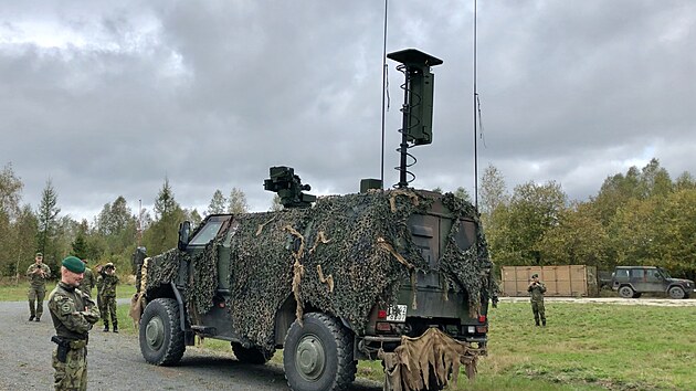 Speci�ln� upraven� obrn�nec Dingo 2 n�meck� arm�dy pro informa�n� a psychologick� operace.