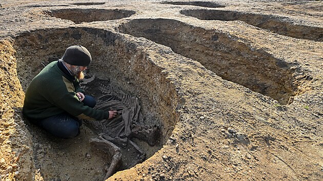 Stovku hrob kmene Langobard ze estho stolet naeho letopotu zkoum na rozshlm pohebiti nedaleko Plavy vzkumn tm Archeologickho stavu Akademie vd esk republiky.