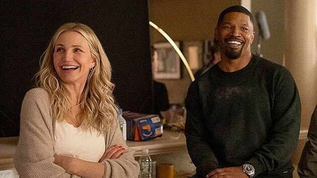 Cameron Diazová a Jamie Foxx při natáčení filmu Back in Action (srpen 2024)