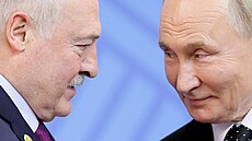 Alexandr Luka�enko a Vladimir Putin na summitu BRICS v Kazani (23. �íjna 2024)