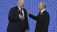 Alexandr Luka�enko a Vladimir Putin na summitu BRICS v Kazani (23. �íjna 2024)