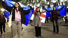 Stoupenci proevropské gruzínské opozice výsledky voleb neuznávají.