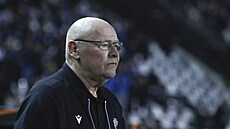 Plzeský kou Miroslav Koubek bhem utkání s PAOKem Solu.