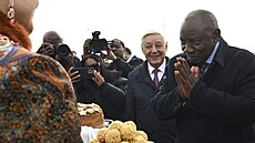 Jihoafrický prezident Cyril Ramaphosa po p�íletu na summit BRICS v ruské Kazani...