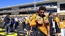 Lando Norris se p�ipravuje na start Velké ceny USA.