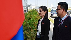 Vlivná sestra severokorejského v�dce Kim �ong-una Kim Jo-�ong p�i náv�t�v�...