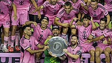 Fotbalisté Interu Miami, vítězové základní části americké MLS. Vpravo dole s...