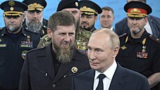 Ruský diktátor Vladimir Putin a vládce autonomního eenska Ramzan Kadyrov na...