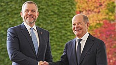 Slovenský prezident Peter Pellegrini se v Berlín seel s nmeckým kancléem...