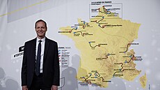 editel Christian Prudhomme bhem prezentace trasy Tour de France 2025
