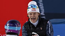 Brazilec Lucas Braathen b�hem ob�ího slalomu v Söldenu