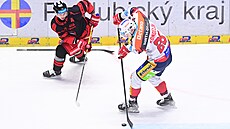 Jáchym Kondelík poprvé v pardubickém dresu. (27. �íjna 2024)