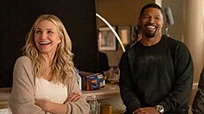 Cameron Diazová a Jamie Foxx při natáčení filmu Back in Action (srpen 2024)