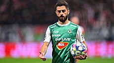 Vachtang �anturi�vili v zápase se Slavií.