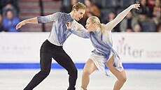 Tane�níci Natálie a Filip Taschlerovi ve volné jízd� na Kanadské brusli.