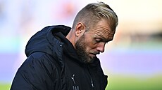 Trenér Slovácka Roma West b�hem nevyda�eného zápasu v Liberci.