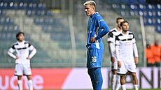 Patrik Vydra ped exekucí jedné z penalty v zápase s Luganem.
