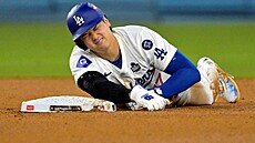 �ohei Ohtani z LA Dodgers se ve Sv�tové sérii zranil p�i útoku na metu.
