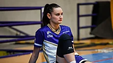 Eli�ka Brejchová z Levhartic Chomutov se chystá na zápas Eurocupu.