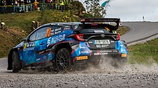 Filip Mare a jeho Toyota GR Yaris Rally2 na jedné z erzet Stedoevropské...