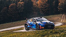 Filip Mare s Toyotou GR Yaris Rally2 bhem Stedoevropské rallye.