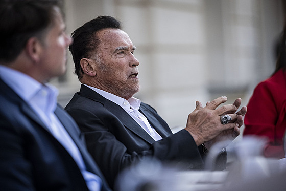 Bývalý guvernér Kalifornie a herec Arnold Schwarzenegger na své návtv v...