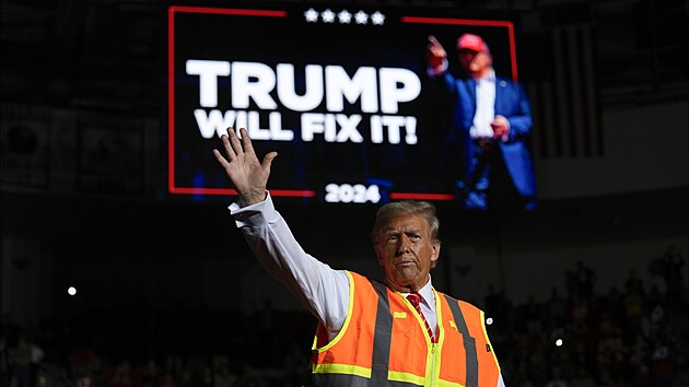 Donald Trump b�hem kampan� ve Wisconsinu (30. ��jna 2024)