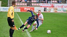 Momentka z utkání Krom��í� - Slovácko.