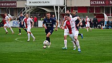 Momentka z utkání Krom��í� - Slovácko.