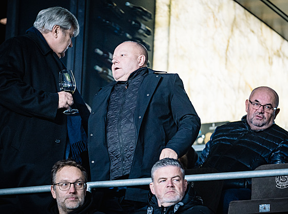 Miroslav Jansta, Petr Fousek (pedseda FAR), Miroslav Pelta na zápase Sparty s...
