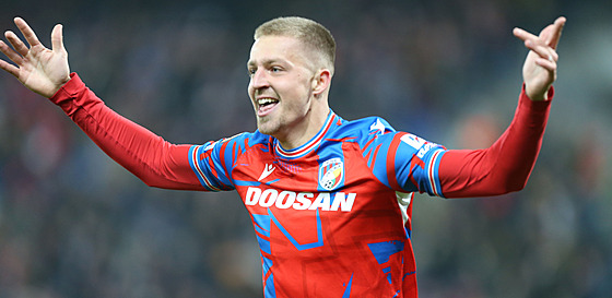 Plzeský útoník Daniel Vaulín se raduje z gólu proti Realu Sociedad San...