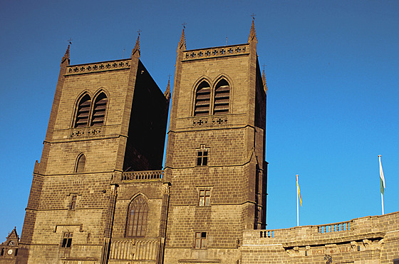 Gotická katedrála ve m�st� Saint-Flour v centrální Francii (26. ledna 2023)