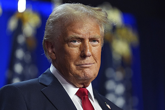 Donald Trump b�hem povolebního projevu (6. listopadu 2024)