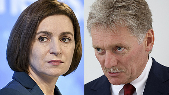 Zleva: Maia Sanduová, Dmitrij Peskov