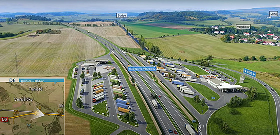 Vizualizace plánované podoby odpoívky u Veruiek na Karlovarsku. Bude...