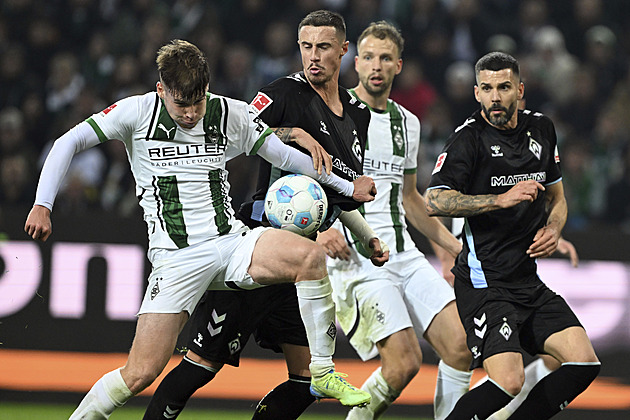 Mönchengladbach deklasoval Brémy, Čvančara střídal a byl jen u snížení