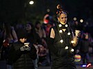 Pr�vod stra�ideln�ch masek s lampiony pat�il k tradi�n�m oslav�m halloweenu v...
