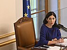 P�edsedkyn� Sn�movny za TOP 09 Markéta Pekarová Adamová ve Sn�movn� p�i...