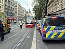 Tramvaj v Jen ulici srazila dva chodce. (1. listopadu 2024)