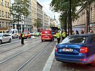 Tramvaj v Jen ulici srazila dva chodce. (1. listopadu 2024)
